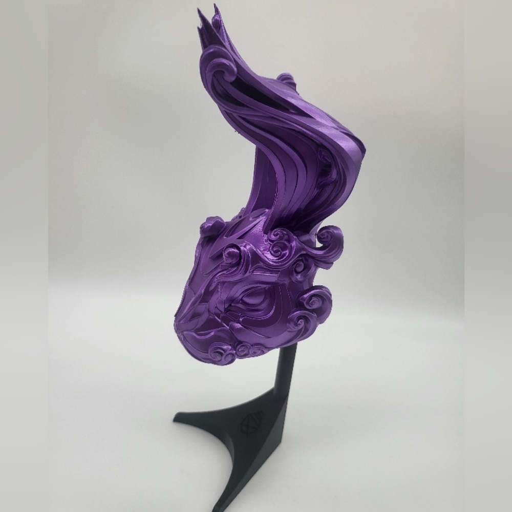 3D Printed Rabbit Mask With Stand - Picture 3 of 3